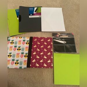 Bundle of new school supplies